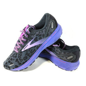 Brooks Purple Leopard Print Ghost 14 Girls Sneakers Size 10